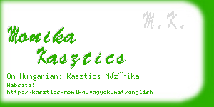 monika kasztics business card